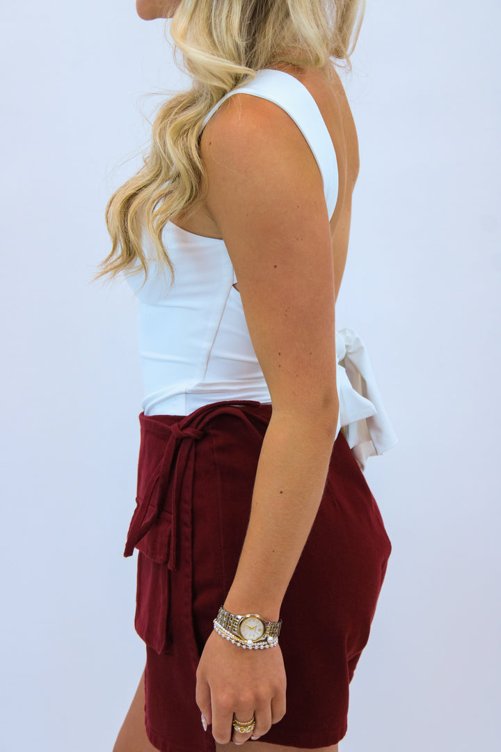 Simple Moments Bodysuit, White