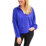 Poppy Pop-Over, Royal Blue Cheetah