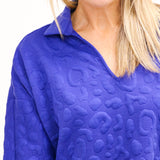 Poppy Pop-Over, Royal Blue Cheetah