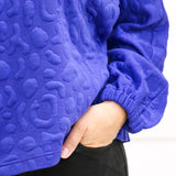Poppy Pop-Over, Royal Blue Cheetah