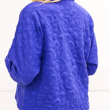 Poppy Pop-Over, Royal Blue Cheetah