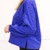 Poppy Pop-Over, Royal Blue Cheetah