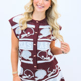 Texas A&M Vintage Football Helmet Stripe Vest