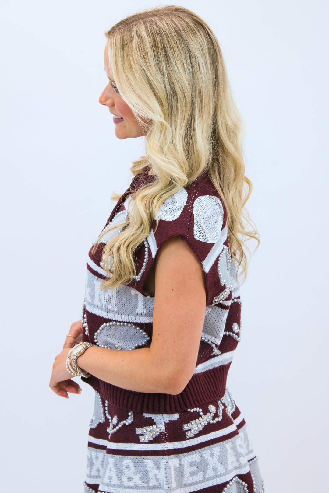 Texas A&M Vintage Football Helmet Stripe Vest