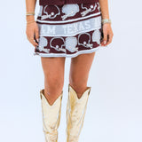 Texas A&M Vintage Football Helmet Stripe Skirt