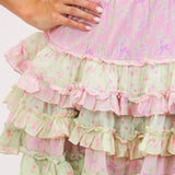 Quintelle Ruffle Halter Mini Dress, Taffy Twist