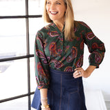 Daniella Top, Winter Paisley