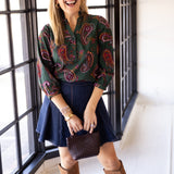 Daniella Top, Winter Paisley