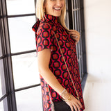 Rory Dress, Red/Pink/Black Combo