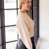 Carrara Solid Sweater, Ecru