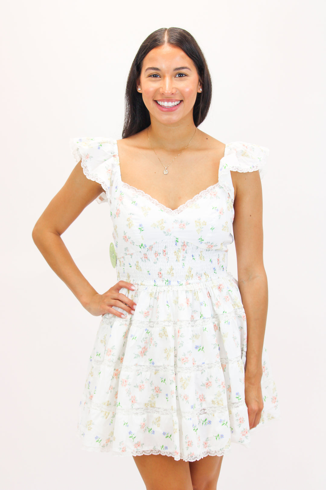 Petal Dreams Dress, White