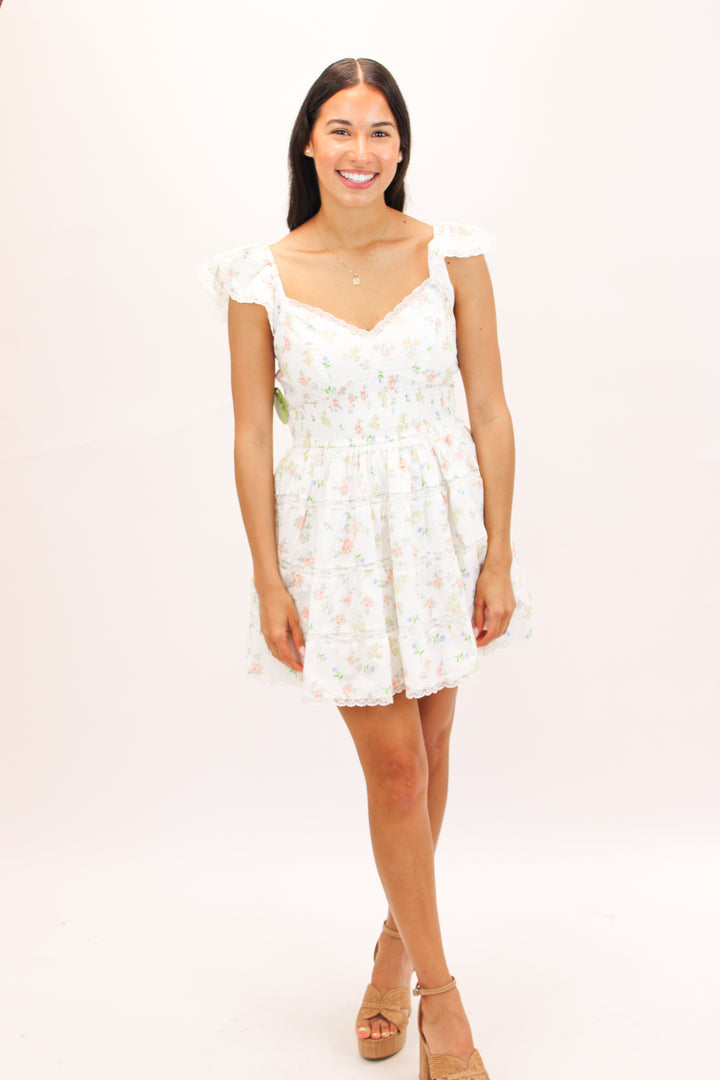 Petal Dreams Dress, White