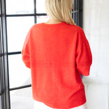 Margot Sweater Tee, Cherry Pop Melange