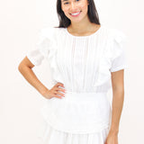 Natasha Heritage Mini Dress, White