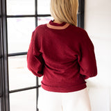 Lolli Sweater, Merlot Monogram