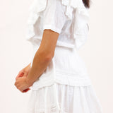 Natasha Heritage Mini Dress, White