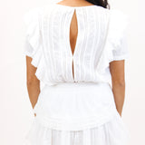 Natasha Heritage Mini Dress, White