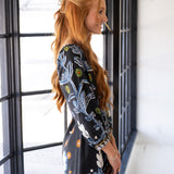 Oslo Dress, Holiday Garden Black