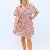 Twyla Mini Dress, Boho Tile
