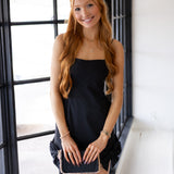 Kennedi Bow Mini Dress, Black