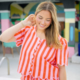 Sunset Spritz Top, Orange/Pink