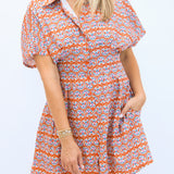 Twyla Mini Dress, Boho Tile