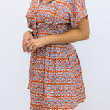 Twyla Mini Dress, Boho Tile
