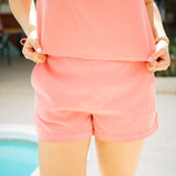 Clean Front Short, Wild Coral