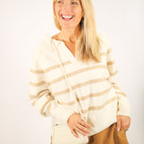 Cross Your Mind Sweater, Cream/Beige