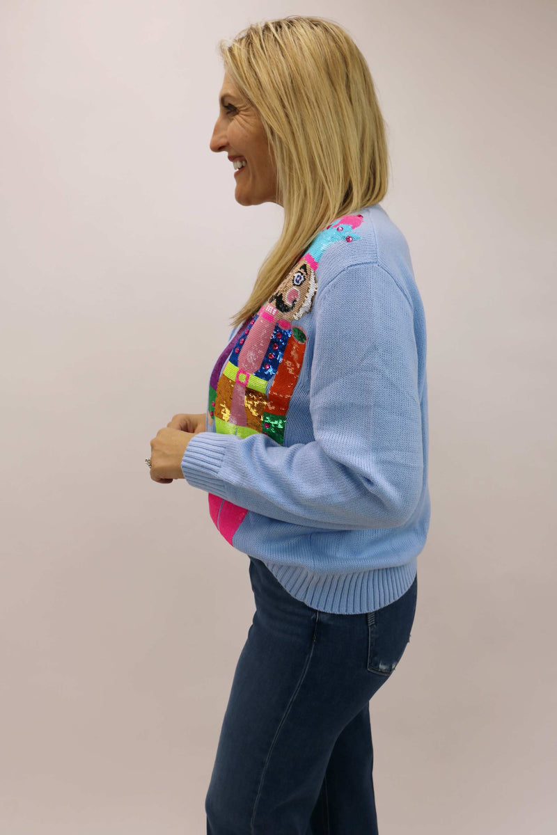 Nutcracker Cardigan, Powder Blue