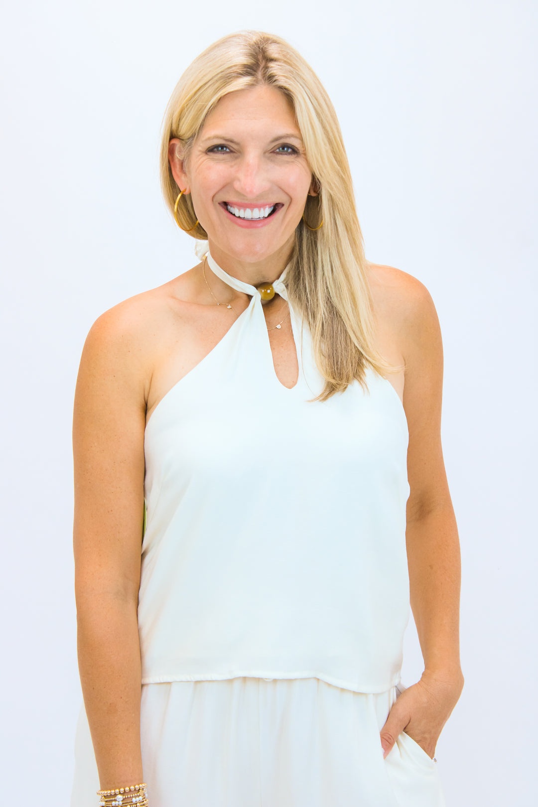 Willa Halter Top, Ivory