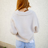 CozyChic® Dolman Sleeve Collared Pullover, Stone