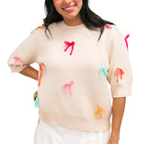 Sugar Rush Bow Sweater, Ivory