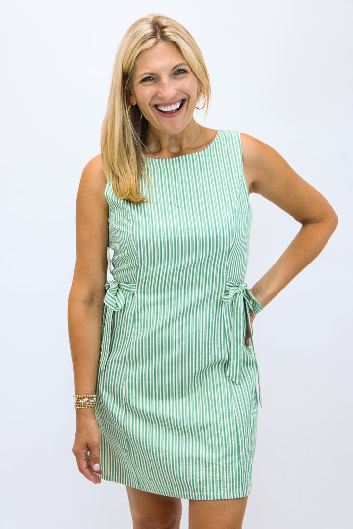 All She Wants Dress, Cream/Green