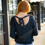 CozyChic Lite® Ribbed V Pullover, Black