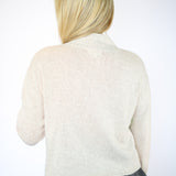 Mock Neck Sweater, Ivory Oat