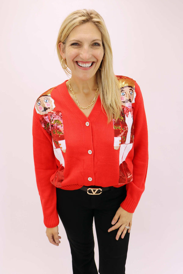 Nutcracker Cardigan, Red