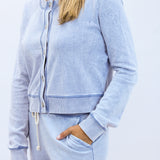 Daily Knit Denim Cardigan, Washed Indigo