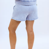 Hunter Knit Denim Shorts, Washed Indigo