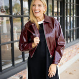 Beauvoir Bomber Jacket, Bordeaux