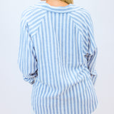 Perfect Linen Striped Top, Boathouse