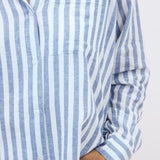 Perfect Linen Striped Top, Boathouse