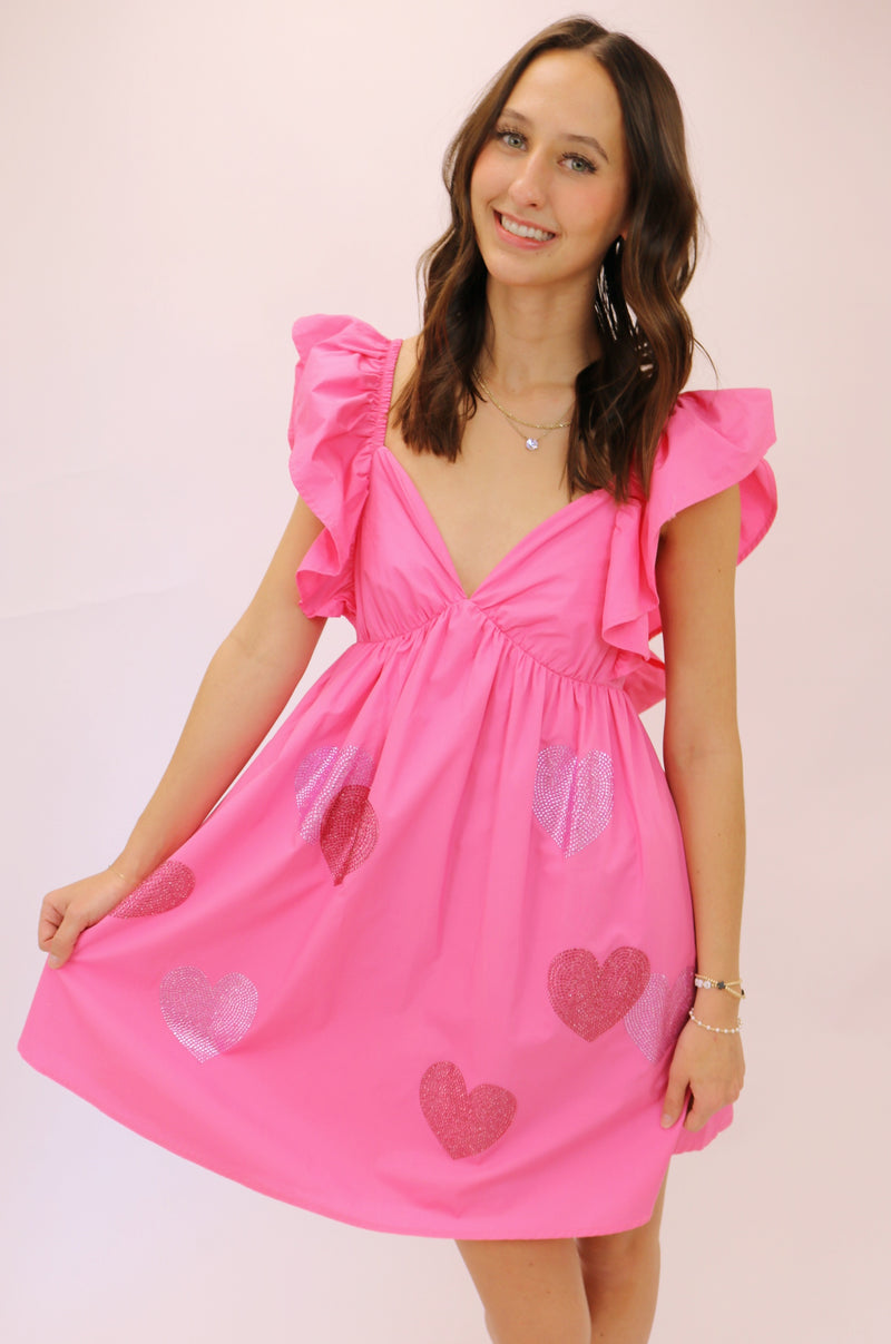 Lovely Gal Dress, Hot Pink