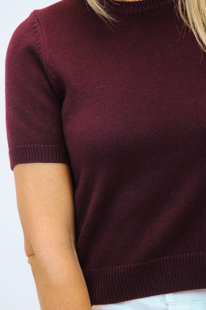 First Down Knit Sweater, Maroon
