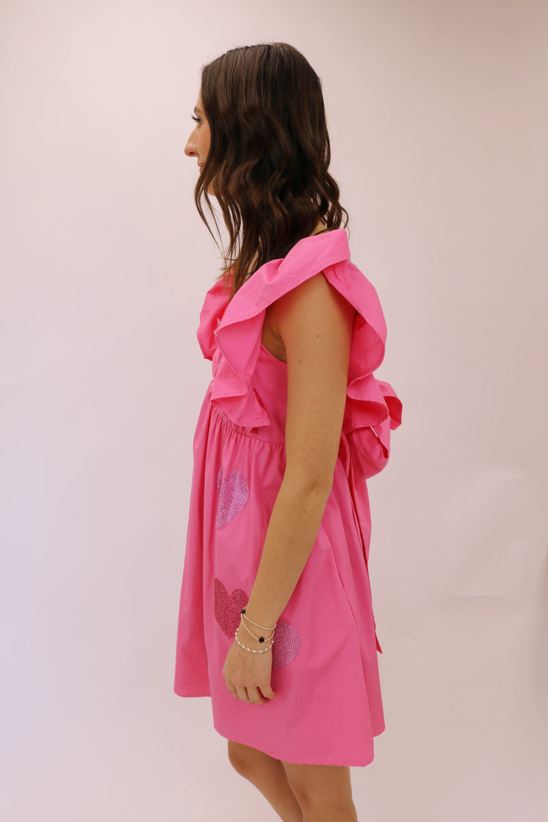 Lovely Gal Dress, Hot Pink