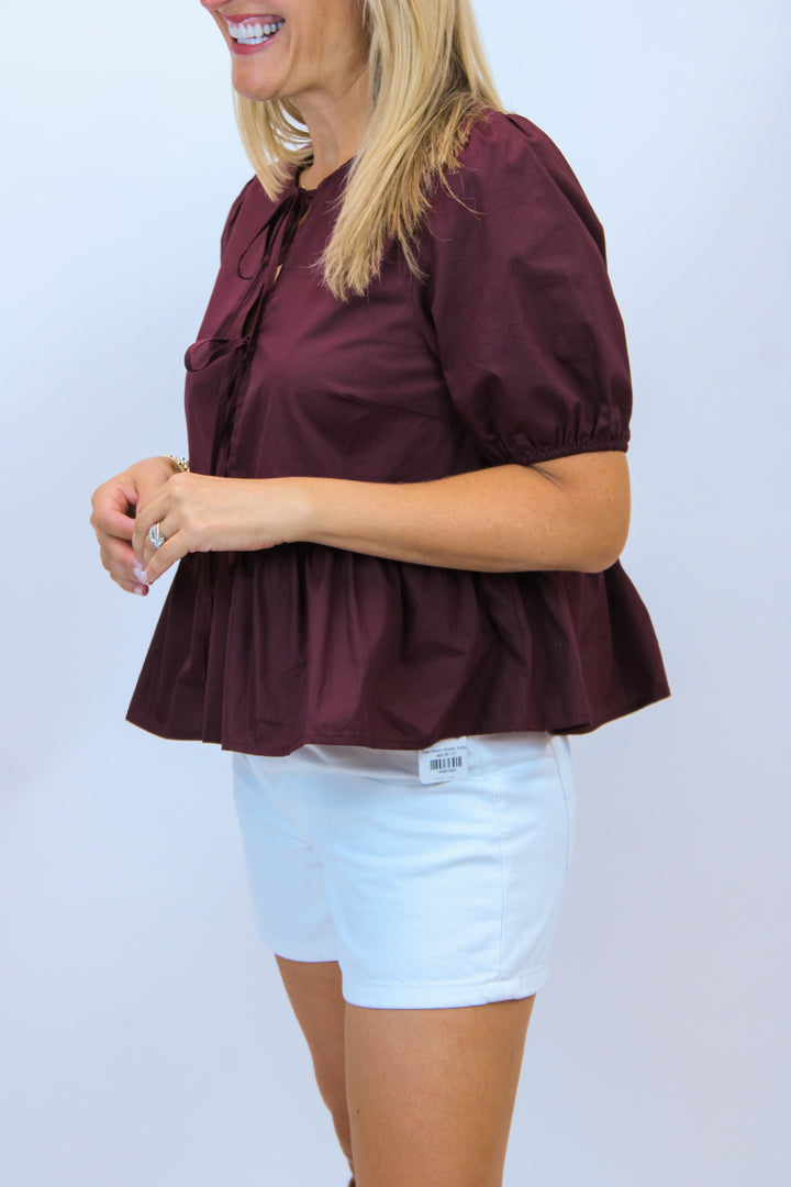 All Day Play Top, Maroon