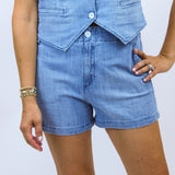 Elle Playa Trouser Short, Sea Breeze Wash