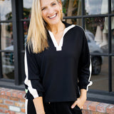 Long Sleeve Poppy, Midnight Vanilla