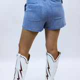 Elle Playa Trouser Short, Sea Breeze Wash
