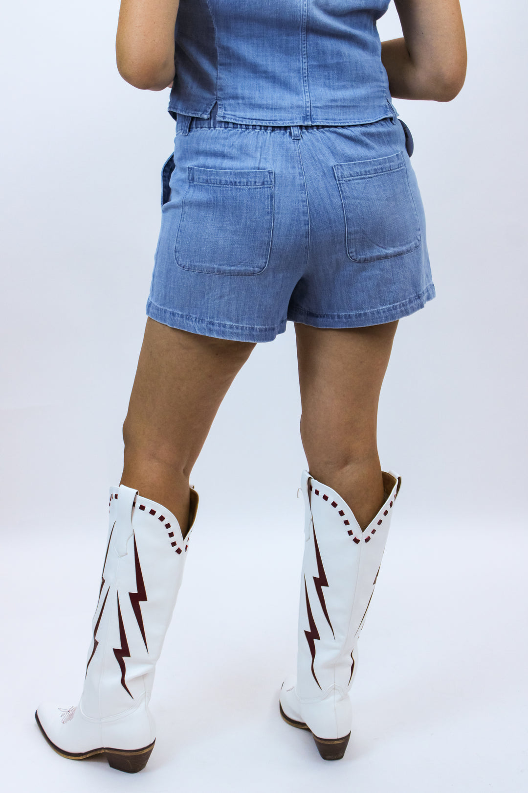 Elle Playa Trouser Short, Sea Breeze Wash